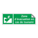Zone d'évacuation en cas de tsunami