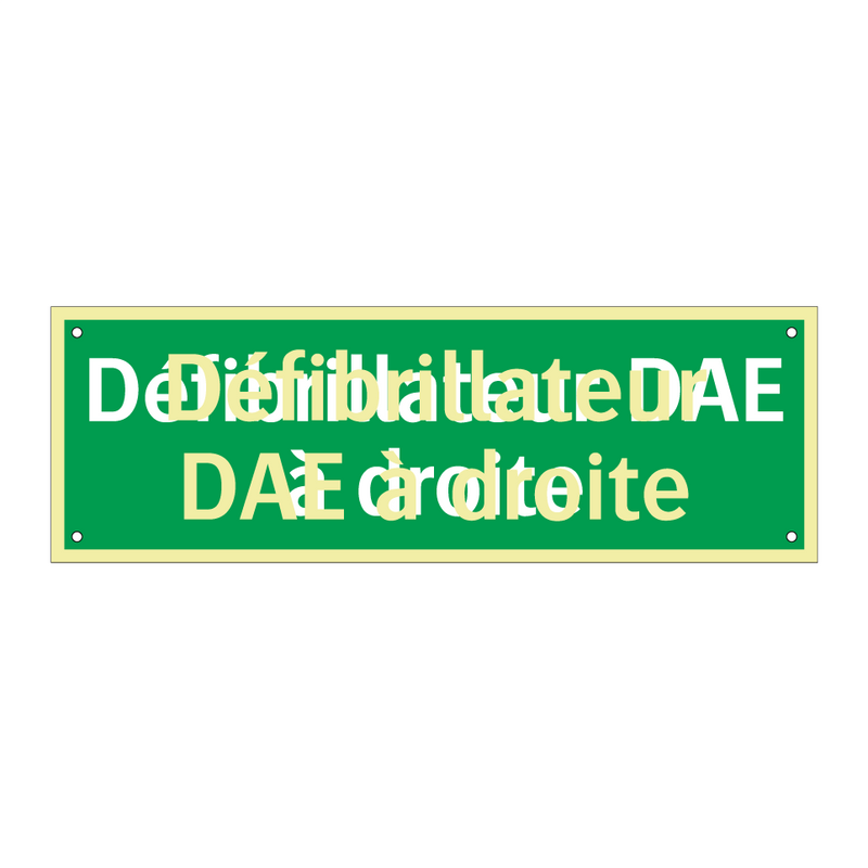 Défibrillateur DAE à droite