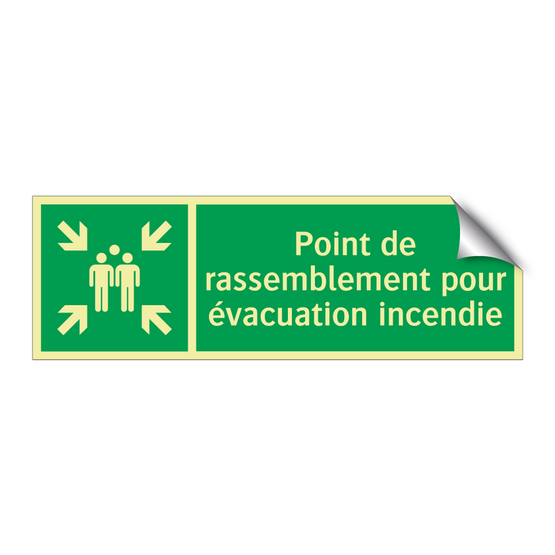 Point de rassemblement pour évacuation incendie
