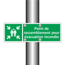 Point de rassemblement pour évacuation incendie