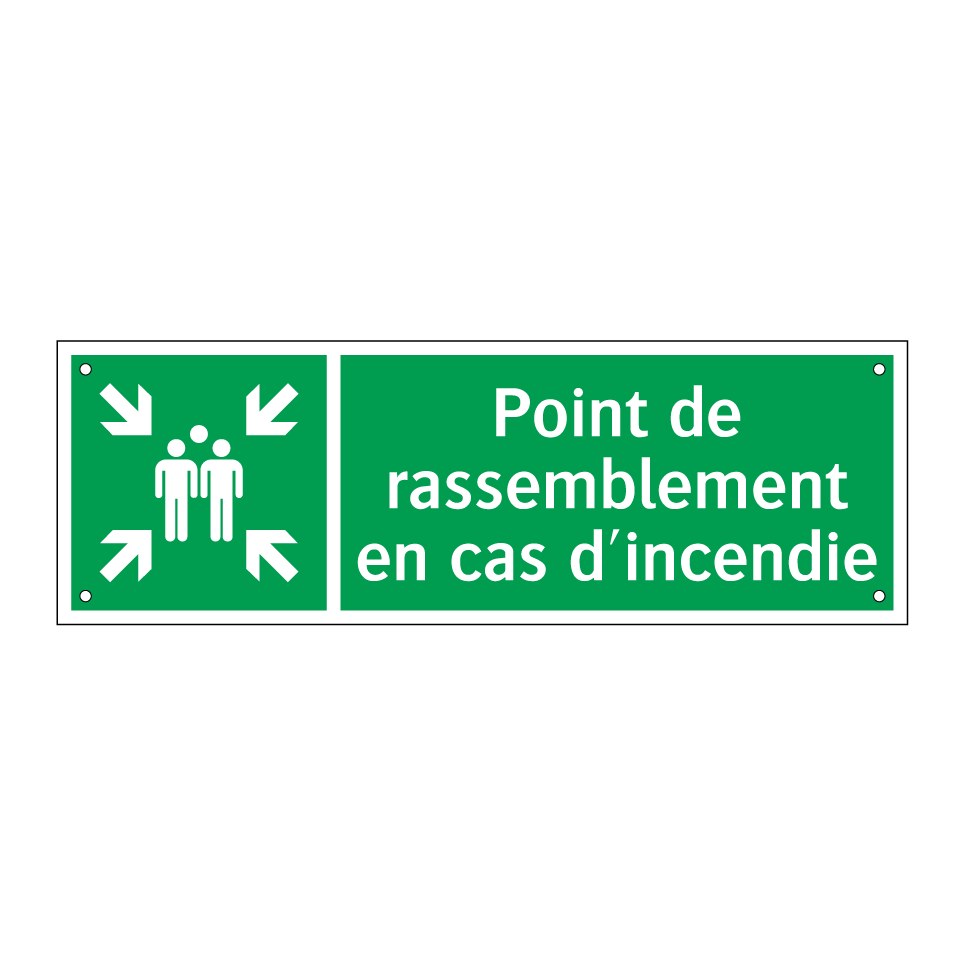Point de rassemblement en cas d'incendie