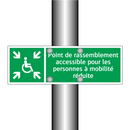 Point de rassemblement accessible pour les personnes à mobilité réduite