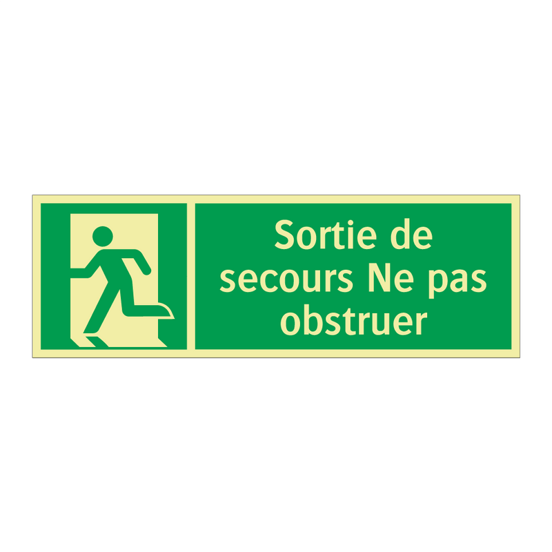 Sortie de secours Ne pas obstruer
