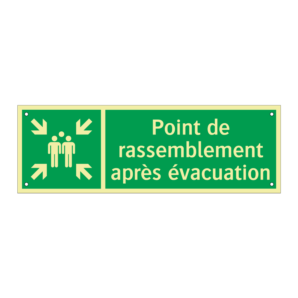 Point de rassemblement après évacuation