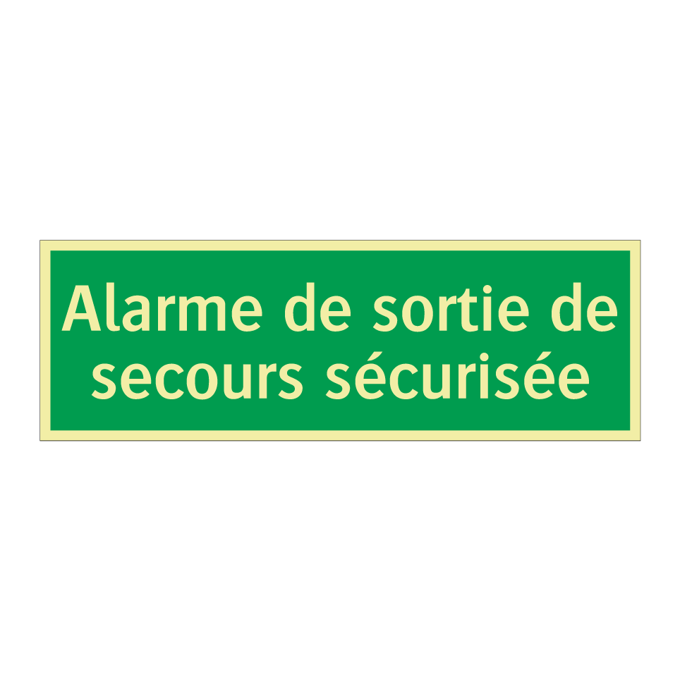 Alarme de sortie de secours sécurisée