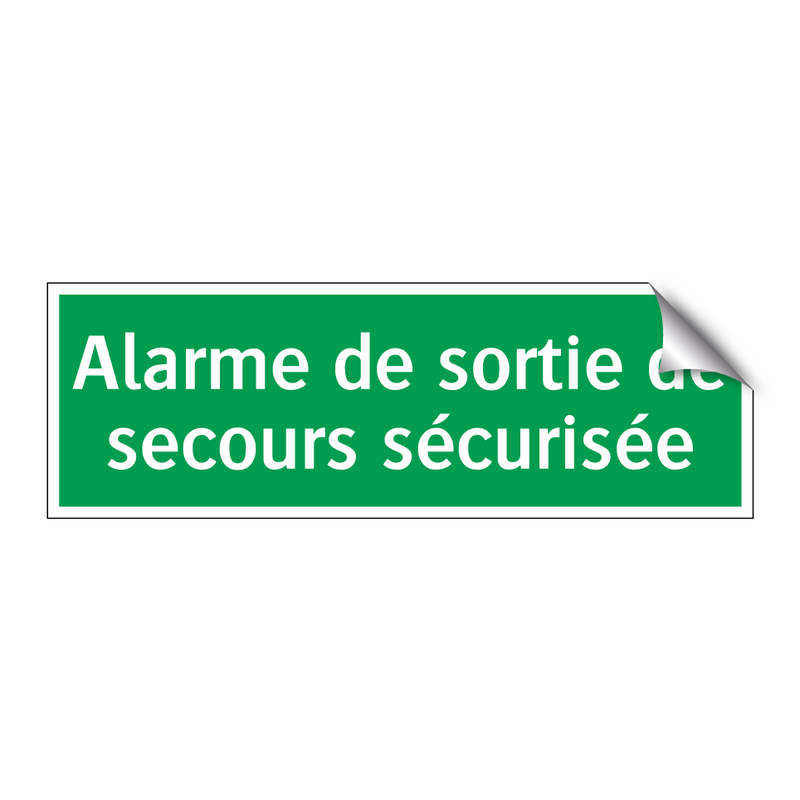 Alarme de sortie de secours sécurisée