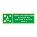 Point de rassemblement accessible aux personnes à mobilité réduite