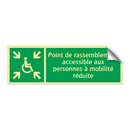 Point de rassemblement accessible aux personnes à mobilité réduite