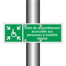Point de rassemblement accessible aux personnes à mobilité réduite