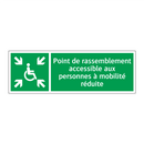 Point de rassemblement accessible aux personnes à mobilité réduite