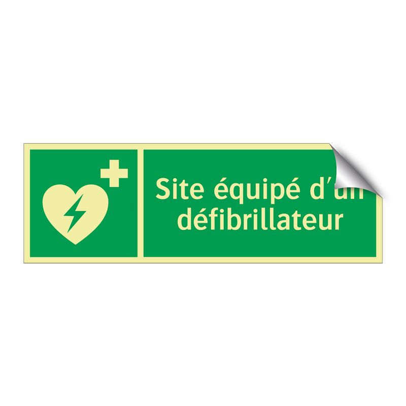 Site équipé d'un défibrillateur