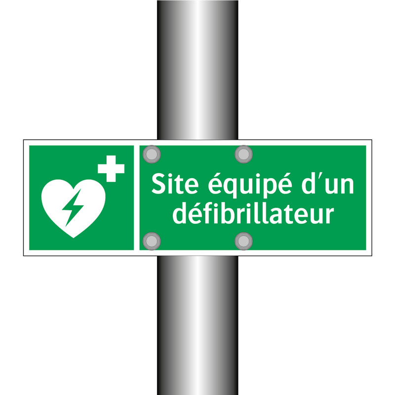 Site équipé d'un défibrillateur