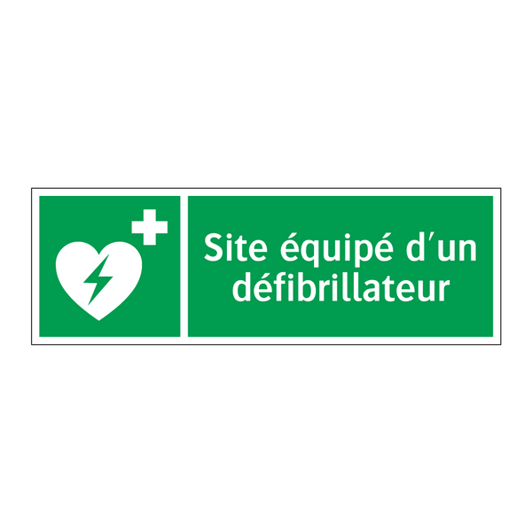 Site équipé d'un défibrillateur