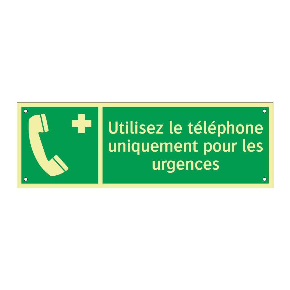 Utilisez le téléphone uniquement pour les urgences