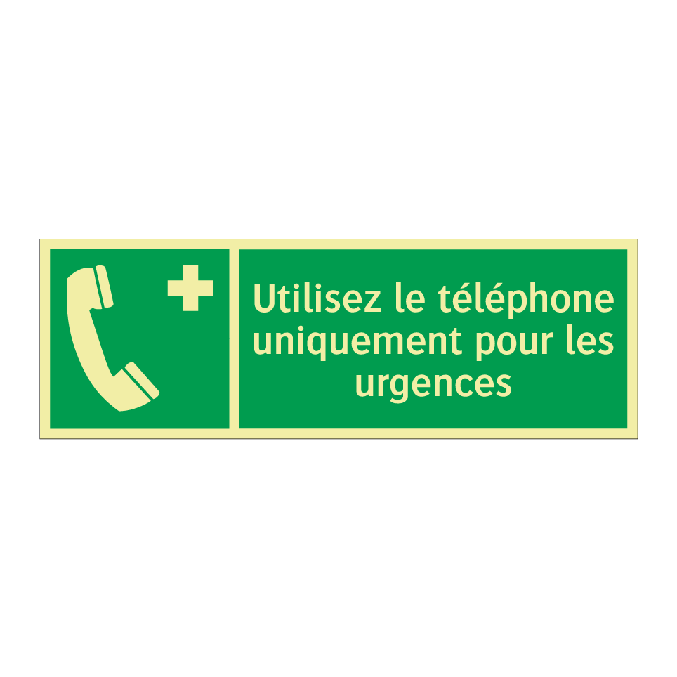 Utilisez le téléphone uniquement pour les urgences