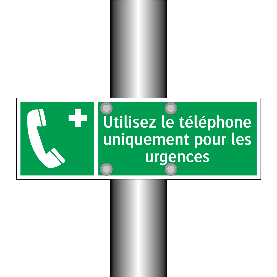 Utilisez le téléphone uniquement pour les urgences