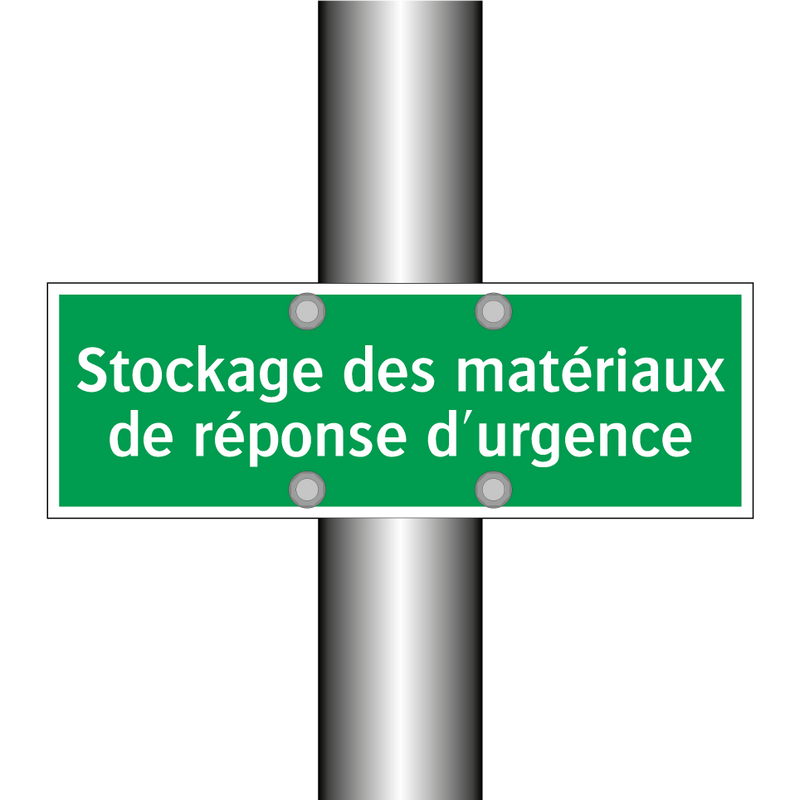 Stockage des matériaux de réponse d'urgence