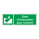 Zone d'évacuation pour tsunami