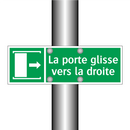 La porte glisse vers la droite