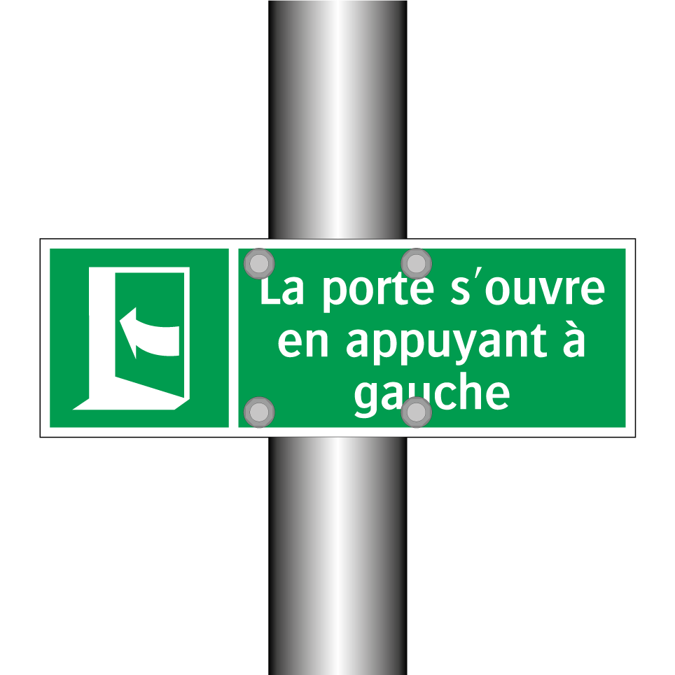 La porte s'ouvre en appuyant à gauche