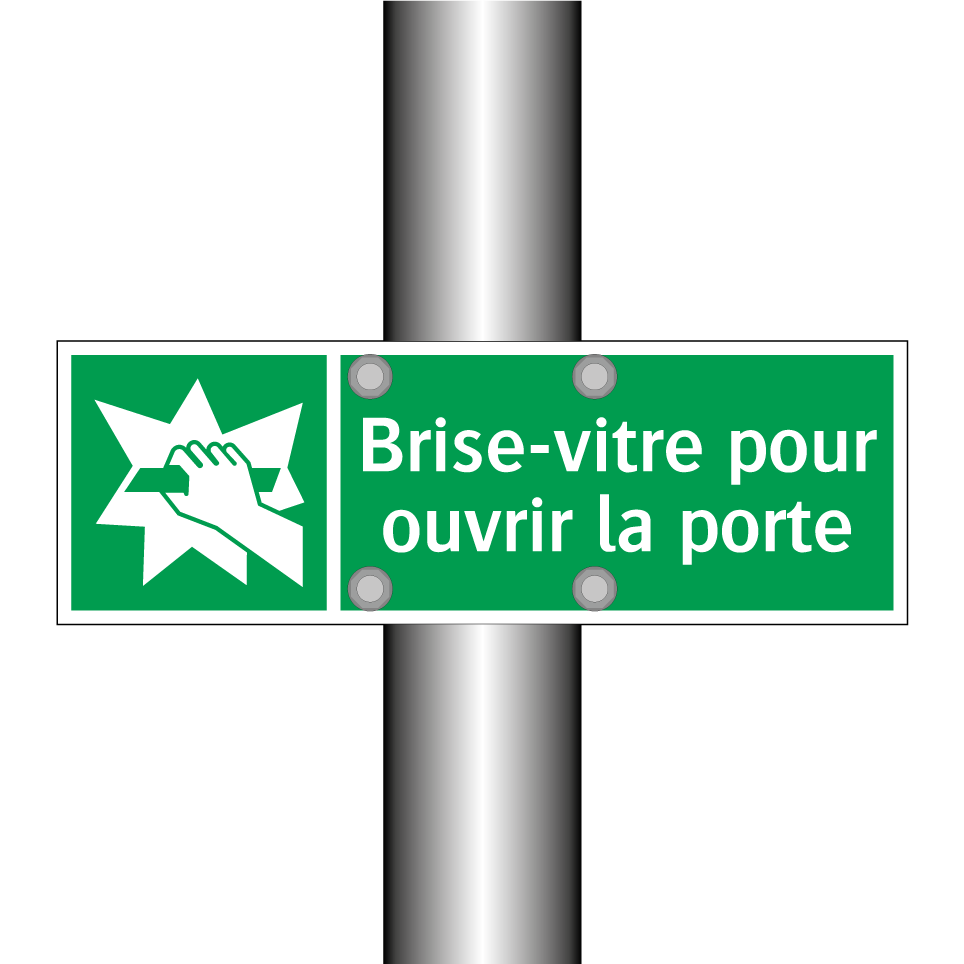 Brise-vitre pour ouvrir la porte