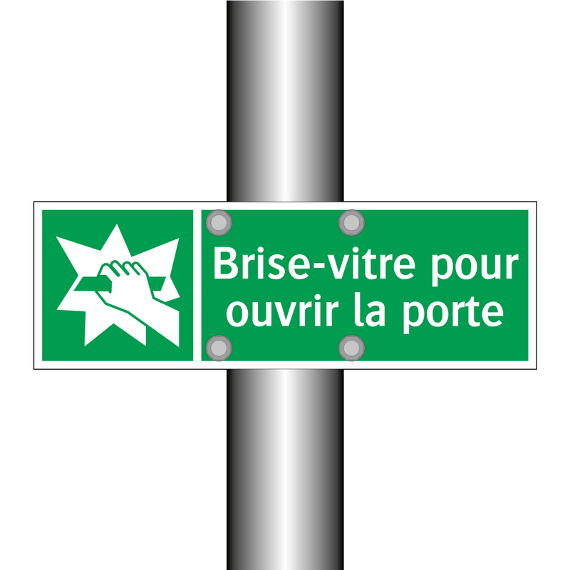 Brise-vitre pour ouvrir la porte