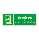Ouvrir en tirant à droite