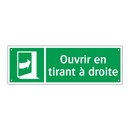 Ouvrir en tirant à droite