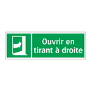 Ouvrir en tirant à droite
