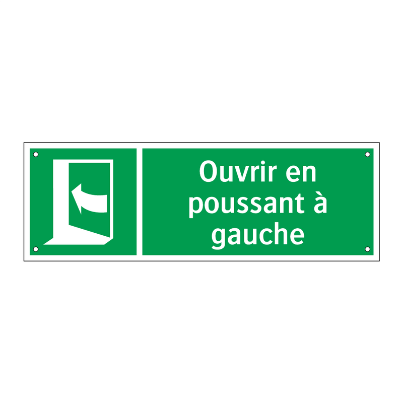 Ouvrir en poussant à gauche
