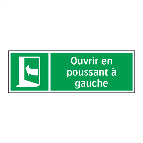 Ouvrir en poussant à gauche