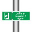 Ouvrir en poussant à droite