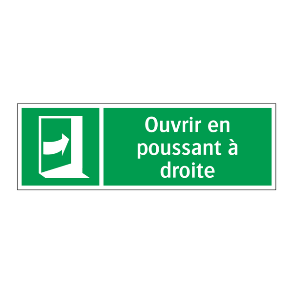 Ouvrir en poussant à droite