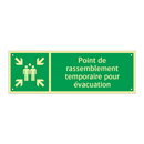 Point de rassemblement temporaire pour évacuation
