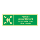 Point de rassemblement temporaire pour évacuation
