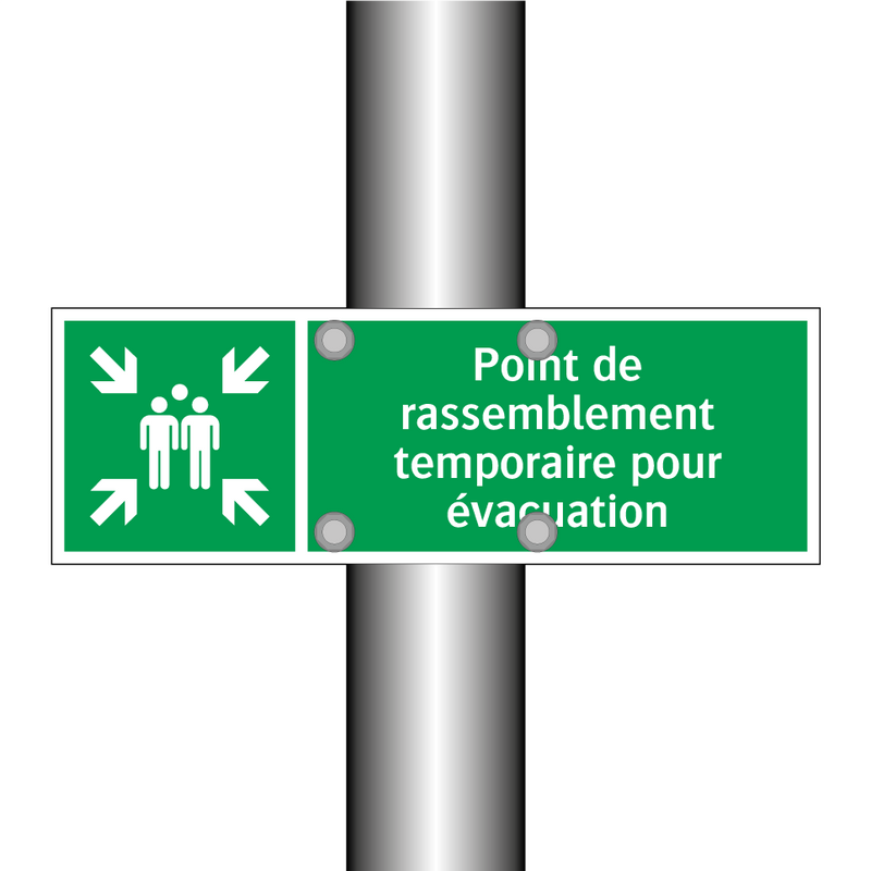 Point de rassemblement temporaire pour évacuation