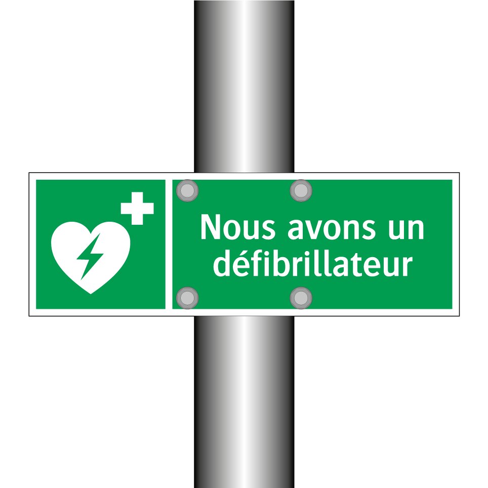 Nous avons un défibrillateur