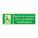 Sortie de secours pour personnes handicapées