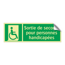 Sortie de secours pour personnes handicapées