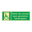 Sortie de secours pour personnes handicapées