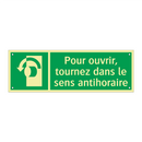 Pour ouvrir, tournez dans le sens antihoraire