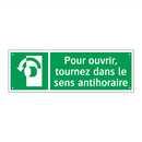 Pour ouvrir, tournez dans le sens antihoraire