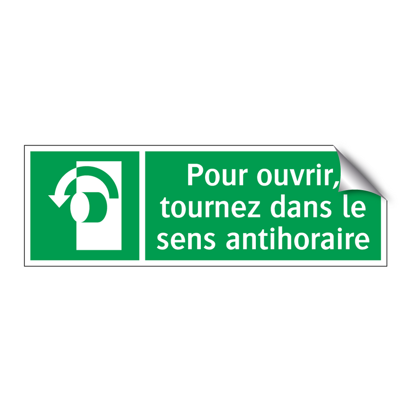 Pour ouvrir, tournez dans le sens antihoraire