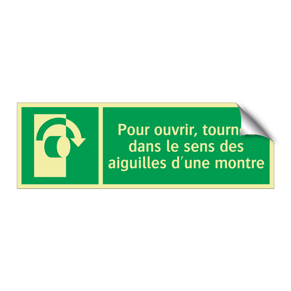 Pour ouvrir, tournez dans le sens des aiguilles d'une montre
