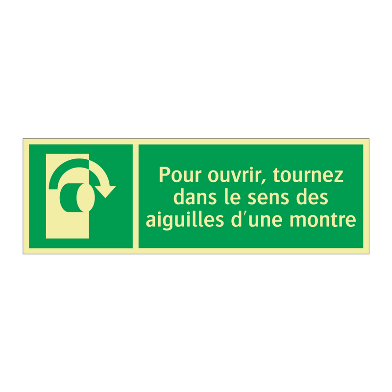 Pour ouvrir, tournez dans le sens des aiguilles d'une montre