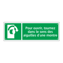 Pour ouvrir, tournez dans le sens des aiguilles d'une montre