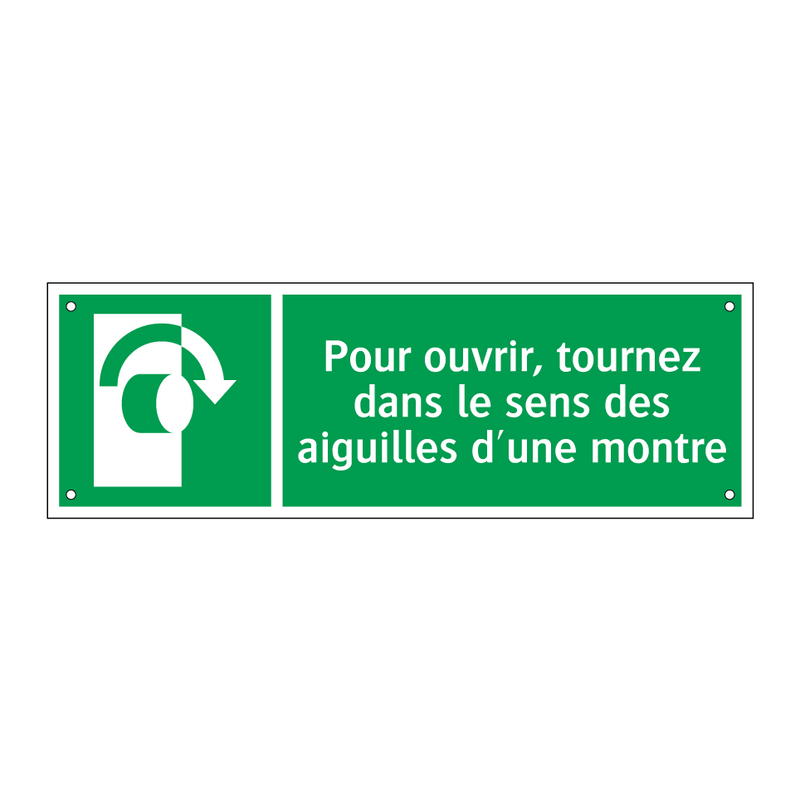 Pour ouvrir, tournez dans le sens des aiguilles d'une montre