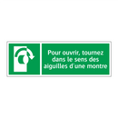 Pour ouvrir, tournez dans le sens des aiguilles d'une montre