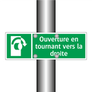 Ouverture en tournant vers la droite