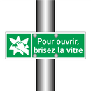 Pour ouvrir, brisez la vitre